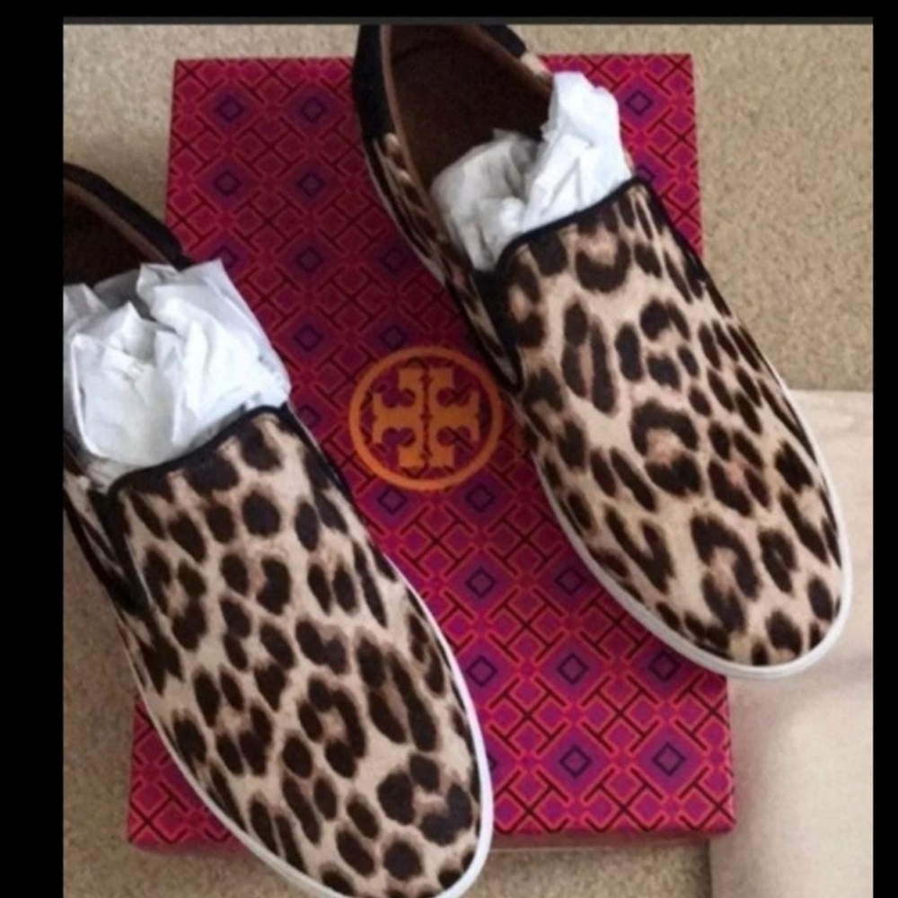 SOLD SOLD.....Tory Burch NWOT slip on leopard print sneakers